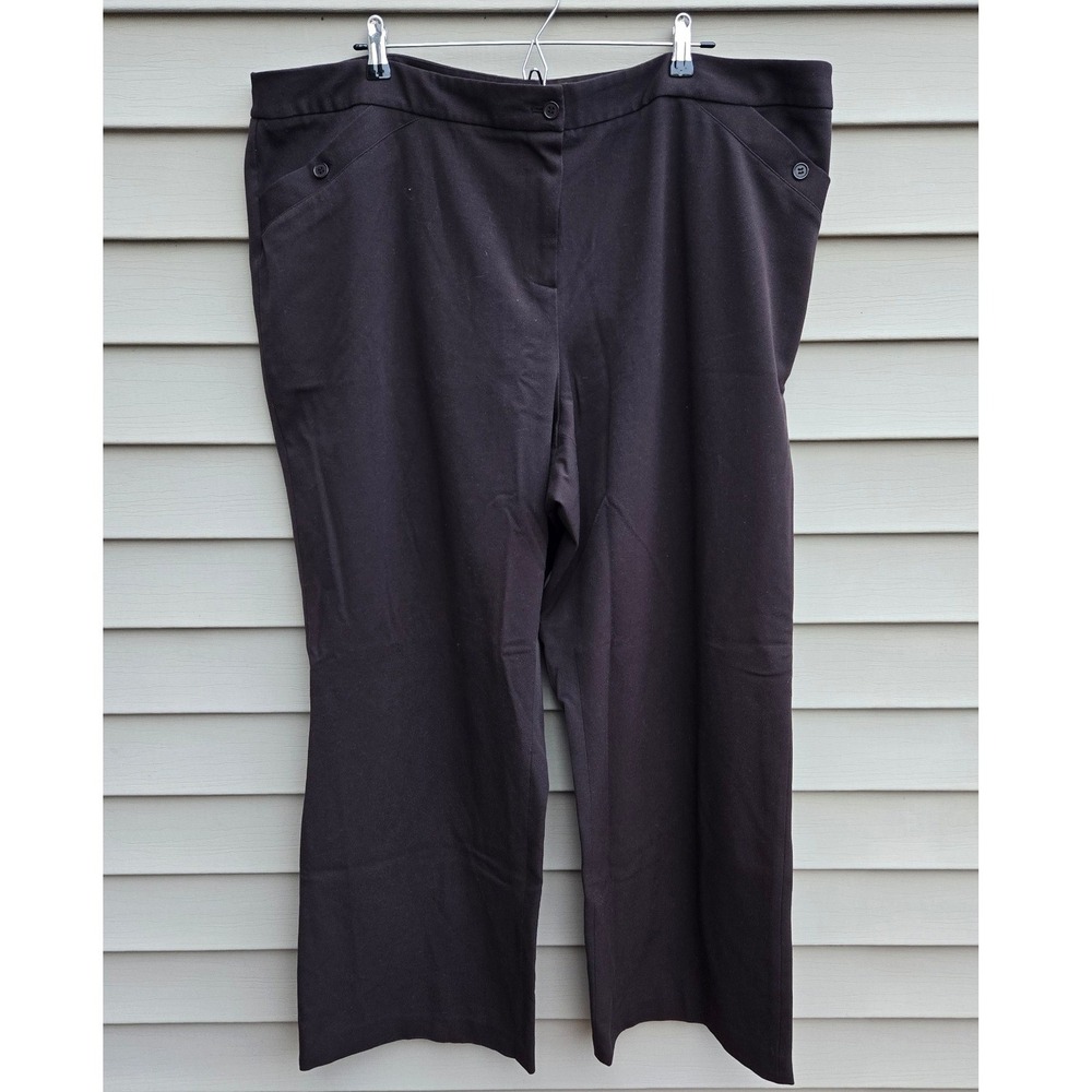 Lane Bryant Brown Wide Leg Dress Pants Plus Size 24 Average Stretch Trousers